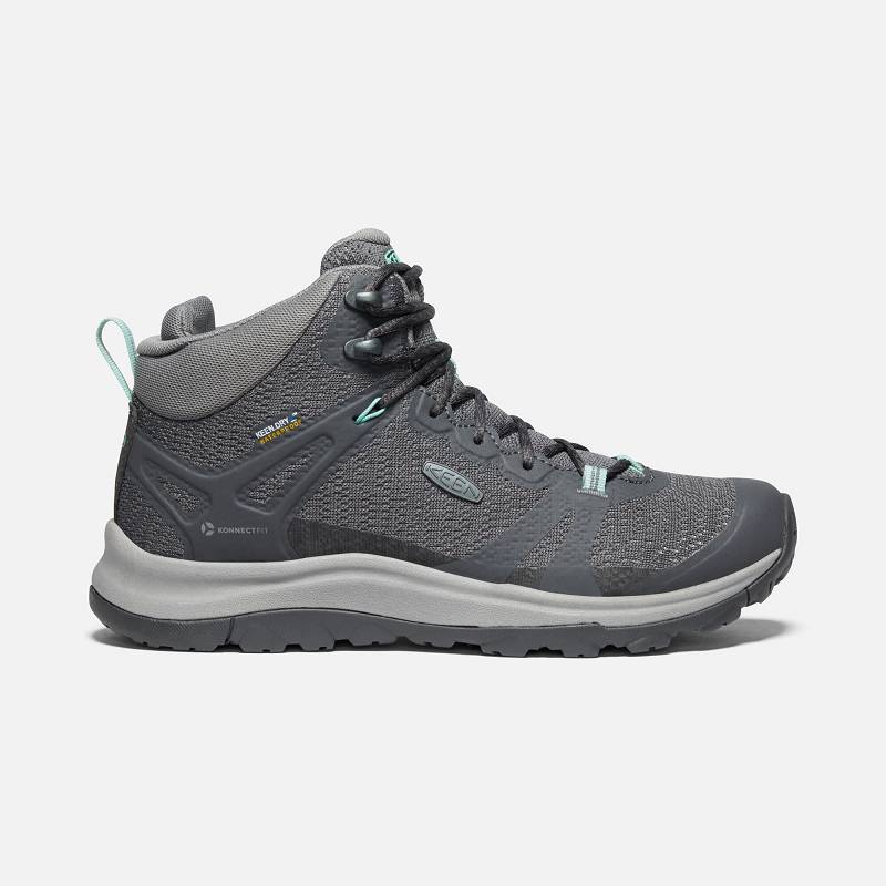 Keen Terradora II Waterproof Wanderstiefel Damen DE-23810 Magnet/Ocean Wave - Keen Damenschuhe Grau